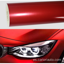 Envoltura de vinilo de coche satinado metálico rojo